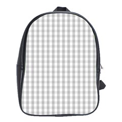 Christmas Silver Gingham Check Plaid School Bags (xl)  by PodArtist