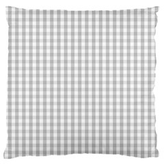 Christmas Silver Gingham Check Plaid Standard Flano Cushion Case (two Sides) by PodArtist