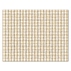 Christmas Gold Large Gingham Check Plaid Pattern Rectangular Jigsaw Puzzl