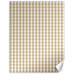 Christmas Gold Large Gingham Check Plaid Pattern Canvas 12  X 16  