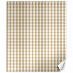 Christmas Gold Large Gingham Check Plaid Pattern Canvas 20  X 24  