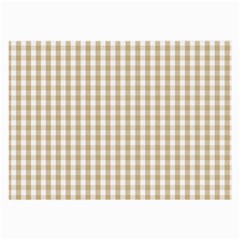 Christmas Gold Large Gingham Check Plaid Pattern Large Glasses Cloth (2-side) by PodArtist