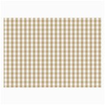 Christmas Gold Large Gingham Check Plaid Pattern Large Glasses Cloth (2-Side) Front