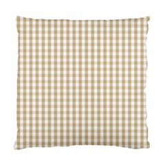 Christmas Gold Large Gingham Check Plaid Pattern Standard Cushion Case (one Side)