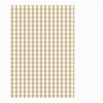 Christmas Gold Large Gingham Check Plaid Pattern Small Garden Flag (Two Sides) Front