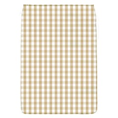 Christmas Gold Large Gingham Check Plaid Pattern Flap Covers (s)  by PodArtist