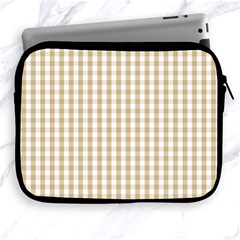 Christmas Gold Large Gingham Check Plaid Pattern Apple Ipad 2/3/4 Zipper Cases by PodArtist