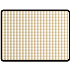 Christmas Gold Large Gingham Check Plaid Pattern Double Sided Fleece Blanket (large) 