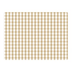 Christmas Gold Large Gingham Check Plaid Pattern Double Sided Flano Blanket (mini) 