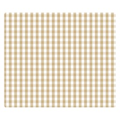 Christmas Gold Large Gingham Check Plaid Pattern Double Sided Flano Blanket (small) 