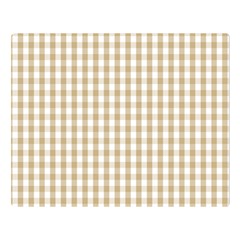 Christmas Gold Large Gingham Check Plaid Pattern Double Sided Flano Blanket (large) 