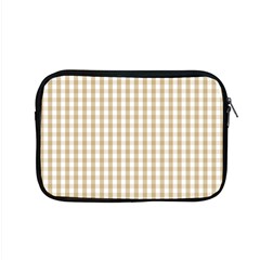 Christmas Gold Large Gingham Check Plaid Pattern Apple Macbook Pro 15  Zipper Case by PodArtist