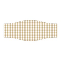 Christmas Gold Large Gingham Check Plaid Pattern Stretchable Headband by PodArtist