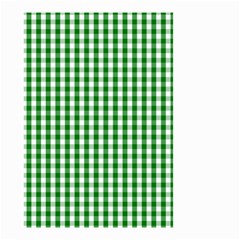 Christmas Green Velvet Large Gingham Check Plaid Pattern Small Garden Flag (two Sides)