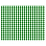 Christmas Green Velvet Large Gingham Check Plaid Pattern Double Sided Flano Blanket (Medium)  60 x50  Blanket Front