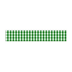 Christmas Green Velvet Large Gingham Check Plaid Pattern Flano Scarf (mini)