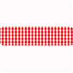 Christmas Red Velvet Large Gingham Check Plaid Pattern Large Bar Mats 32 x8.5  Bar Mat