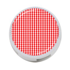 Christmas Red Velvet Large Gingham Check Plaid Pattern 4-port Usb Hub (one Side) by PodArtist