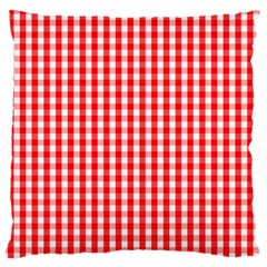 Christmas Red Velvet Large Gingham Check Plaid Pattern Large Cushion Case (one Side) by PodArtist