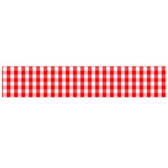 Christmas Red Velvet Large Gingham Check Plaid Pattern Flano Scarf (large)