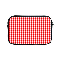 Christmas Red Velvet Large Gingham Check Plaid Pattern Apple Macbook Pro 13  Zipper Case by PodArtist