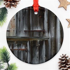 Alpine Hut Almhof Old Wood Grain Ornament (round) by BangZart