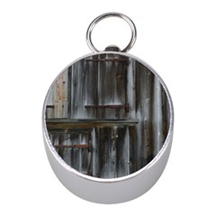 Alpine Hut Almhof Old Wood Grain Mini Silver Compasses by BangZart