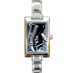 Motorcycle Details Rectangle Italian Charm Watch by BangZart