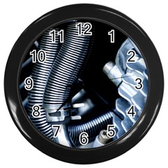 Motorcycle Details Wall Clocks (black) by BangZart