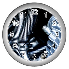 Motorcycle Details Wall Clocks (silver)  by BangZart