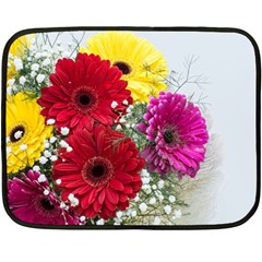 Flowers Gerbera Floral Spring Fleece Blanket (mini) by BangZart