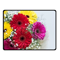 Flowers Gerbera Floral Spring Double Sided Fleece Blanket (small)  by BangZart