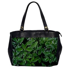 Texture Leaves Light Sun Green Office Handbags by BangZart