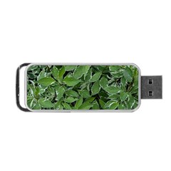 Texture Leaves Light Sun Green Portable Usb Flash (one Side) by BangZart