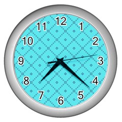 Pattern Background Texture Wall Clocks (silver)  by BangZart