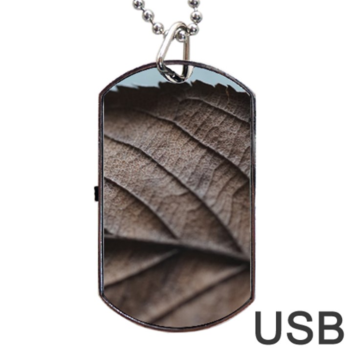 Leaf Veins Nerves Macro Closeup Dog Tag USB Flash (Two Sides)