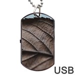 Leaf Veins Nerves Macro Closeup Dog Tag USB Flash (Two Sides) Back