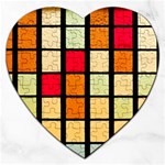 Mozaico Colors Glass Church Color Jigsaw Puzzle (Heart) Front