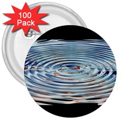 Wave Concentric Waves Circles Water 3  Buttons (100 Pack)  by BangZart