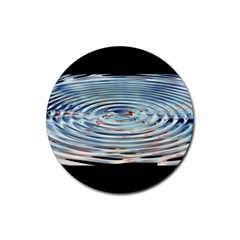 Wave Concentric Waves Circles Water Rubber Coaster (round)  by BangZart