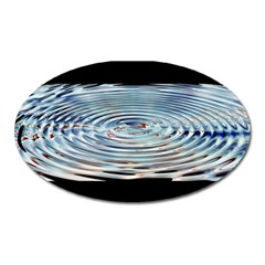 Wave Concentric Waves Circles Water Oval Magnet by BangZart