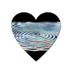 Wave Concentric Waves Circles Water Heart Magnet by BangZart