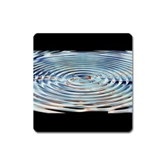 Wave Concentric Waves Circles Water Square Magnet by BangZart