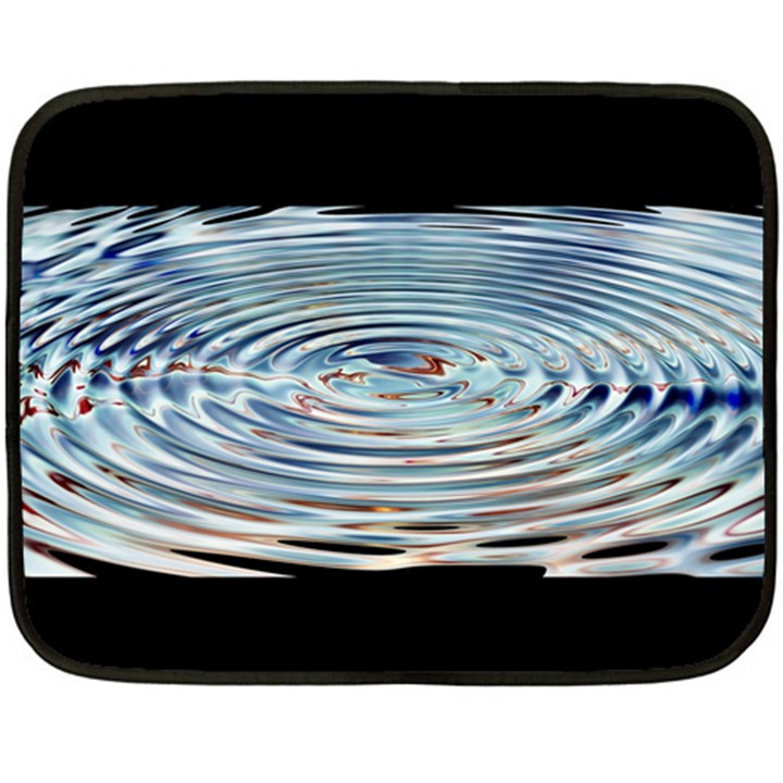 Wave Concentric Waves Circles Water Double Sided Fleece Blanket (Mini) 