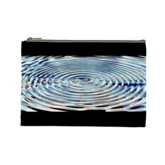 Wave Concentric Waves Circles Water Cosmetic Bag (large)  by BangZart