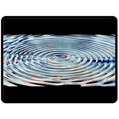 Wave Concentric Waves Circles Water Fleece Blanket (large)  by BangZart