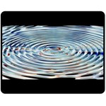 Wave Concentric Waves Circles Water Double Sided Fleece Blanket (Medium)  58.8 x47.4  Blanket Front