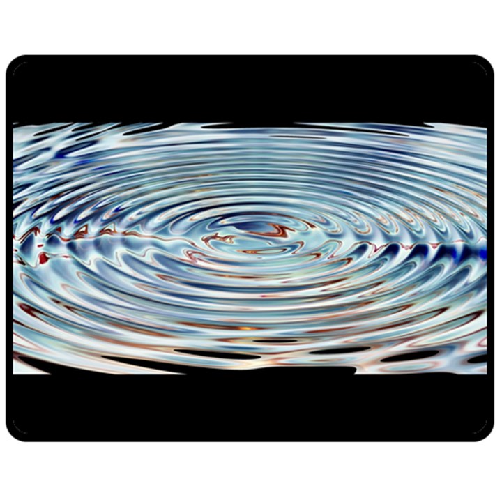 Wave Concentric Waves Circles Water Double Sided Fleece Blanket (Medium) 