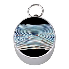 Wave Concentric Waves Circles Water Mini Silver Compasses by BangZart