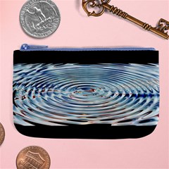 Wave Concentric Waves Circles Water Large Coin Purse by BangZart